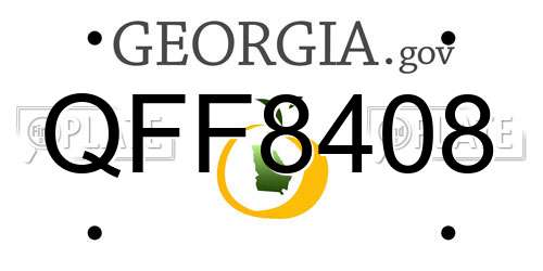 QFF8408 Georgia License Plate