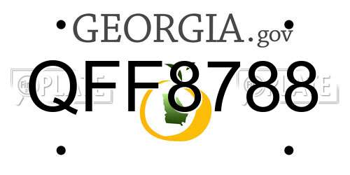 QFF8788 Georgia License Plate