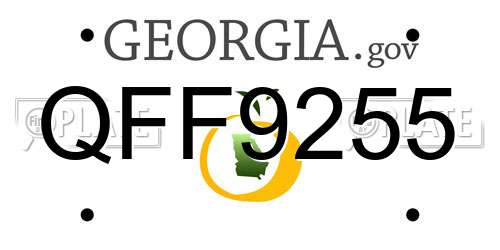 QFF9255 Georgia License Plate