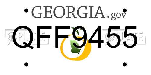 QFF9455 Georgia License Plate