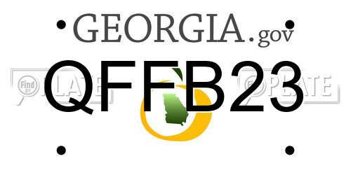 QFFB23 Georgia License Plate