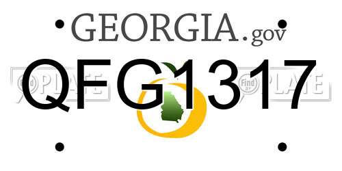 QFG1317 Georgia License Plate