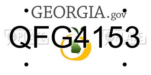 QFG4153 Georgia License Plate