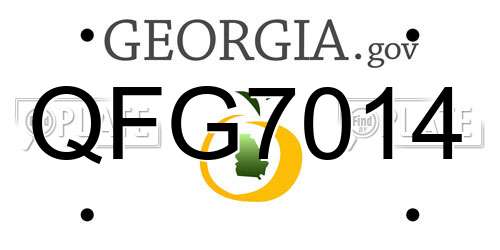 QFG7014 Georgia License Plate