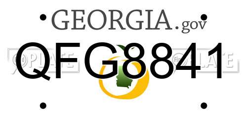 QFG8841 Georgia License Plate