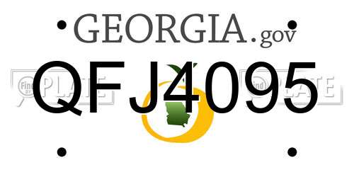 QFJ4095 Georgia License Plate