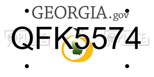 QFK5574 Georgia License Plate