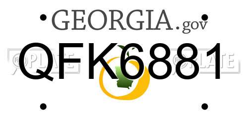 QFK6881 Georgia License Plate