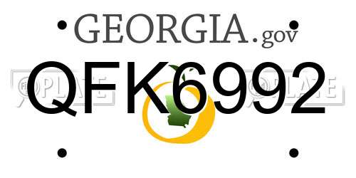 QFK6992 Georgia License Plate