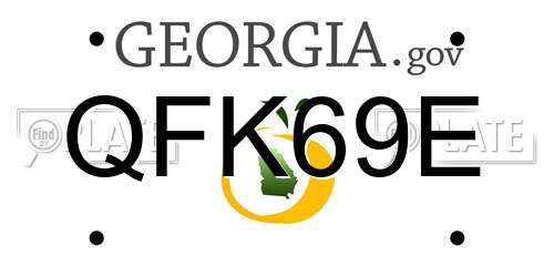 QFK69E Georgia License Plate