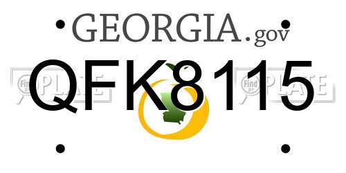 QFK8115 Georgia License Plate