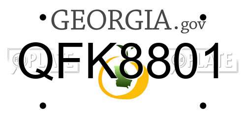 QFK8801 Georgia License Plate