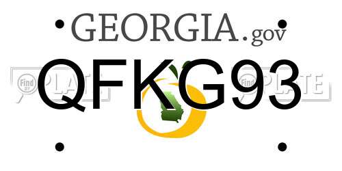 QFKG93 Georgia License Plate