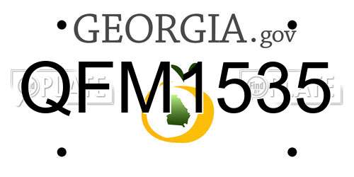 QFM1535 Georgia License Plate