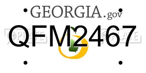 QFM2467 Georgia License Plate