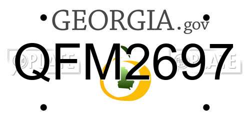 QFM2697 Georgia License Plate