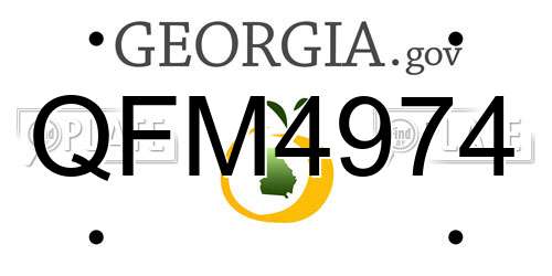 QFM4974 Georgia License Plate