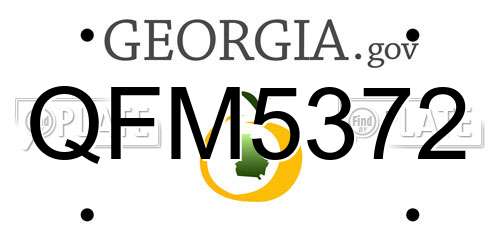 QFM5372 Georgia License Plate