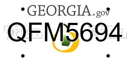 QFM5694 Georgia License Plate