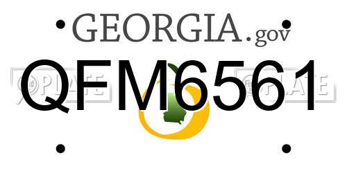 QFM6561 Georgia License Plate