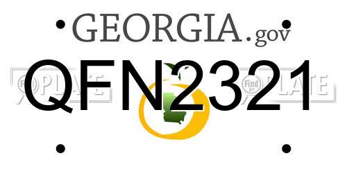 QFN2321 Georgia License Plate