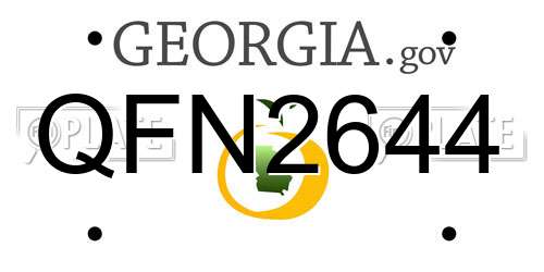 QFN2644 Georgia License Plate