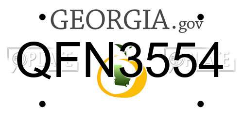 QFN3554 Georgia License Plate