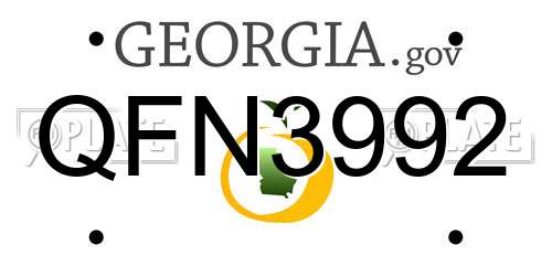 QFN3992 Georgia License Plate