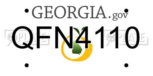 QFN4110 Georgia License Plate