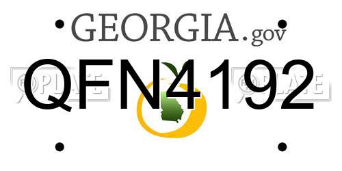 QFN4192 Georgia License Plate