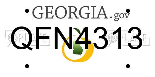 QFN4313 Georgia License Plate