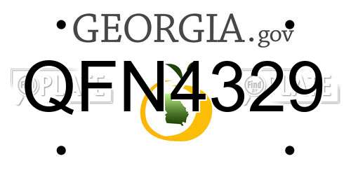 QFN4329 Georgia License Plate