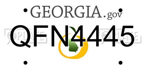 QFN4445 Georgia License Plate