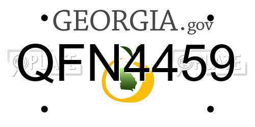 QFN4459 Georgia License Plate