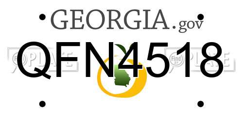 QFN4518 Georgia License Plate