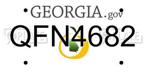 QFN4682 Georgia License Plate