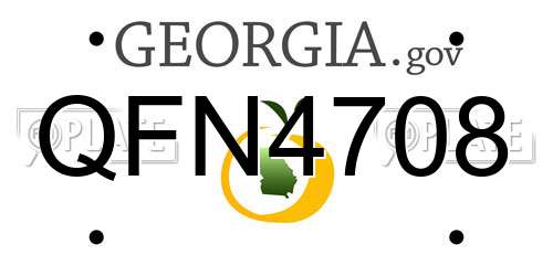 QFN4708 Georgia License Plate