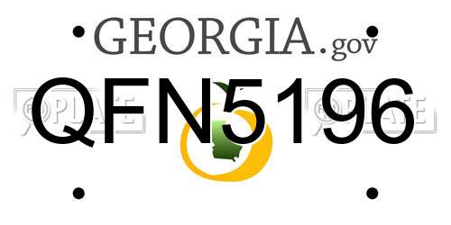 QFN5196 Georgia License Plate