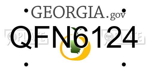 QFN6124 Georgia License Plate