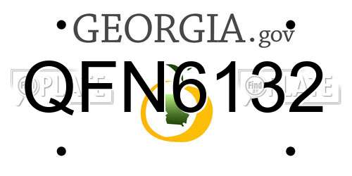 QFN6132 Georgia License Plate