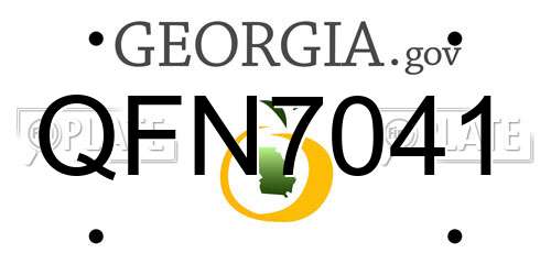 QFN7041 Georgia License Plate
