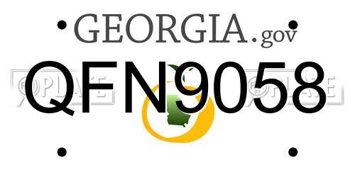 QFN9058 Georgia License Plate