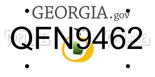 QFN9462 Georgia License Plate