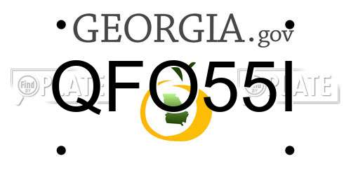 QFO55I Georgia License Plate