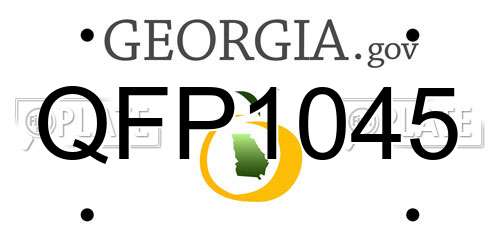 QFP1045 Georgia License Plate
