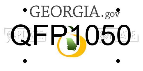 QFP1050 Georgia License Plate