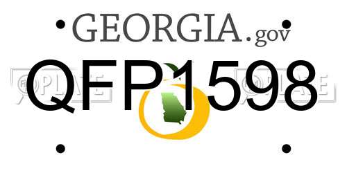 QFP1598 Georgia License Plate