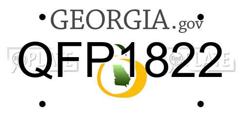 QFP1822 Georgia License Plate