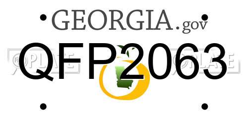 QFP2063 Georgia License Plate