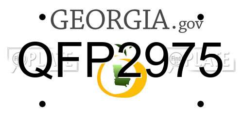 QFP2975 Georgia License Plate